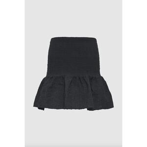 Acacia Swimwear TOVE Skirt - Licorice - Smocked Organic Cotton - Size Large